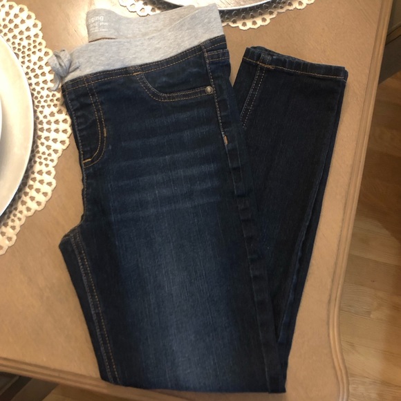 Wonder Nation Girls Dark Denim Wash Jean Jeggings - Picture 2 of 4